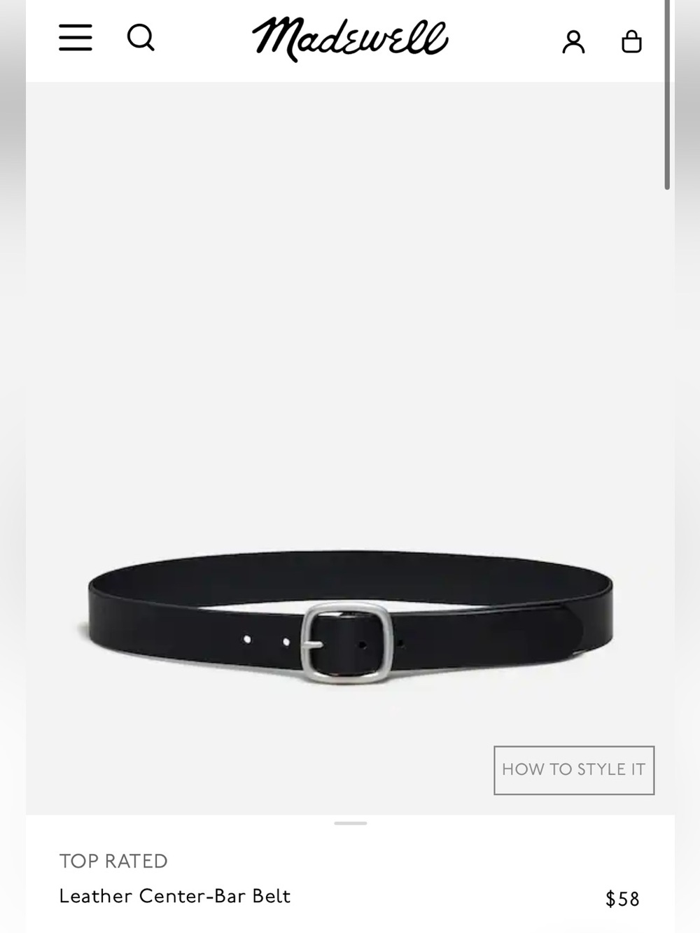 Madewell Leather Center-Bar Belt